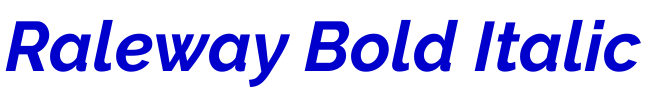 Raleway Bold Italic шрифт